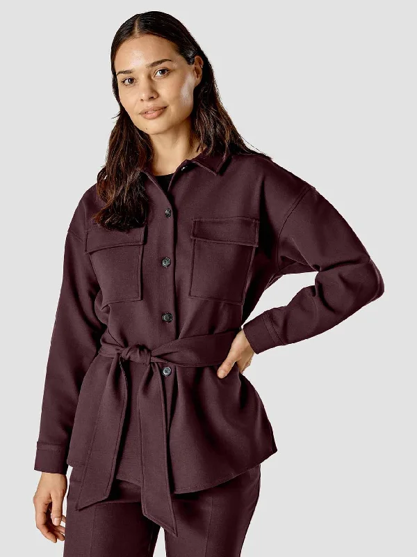 Belted Overshirt Pinot Noir